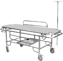 Stretcher cart (4 small wheels) (soft surface)