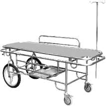 Stretcher cart (2 large and 2 small wheels) (soft surface)